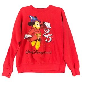 vintage 90s walt disney world mickey inc 25th anniversary crewneck usa Mens S‎